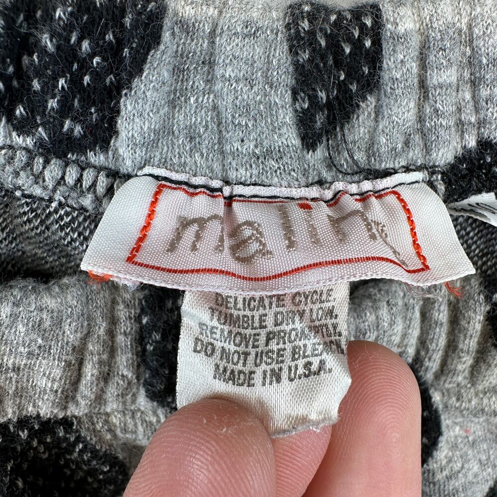 Malina Sweatpants Kids Girls Size 10 Gray Black Polka Dot 100% Cotton Pull On - Picture 6 of 12